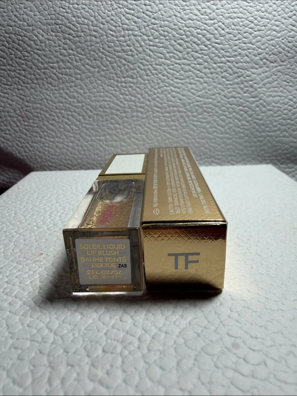 Tom Ford Lip Blush in Clear Tube with Gold Glitter